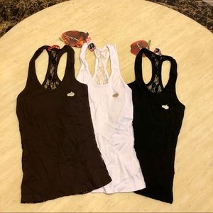 New APPLE BOTTOMS Lace Back Tank Top OS